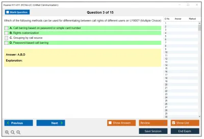 Huawei H11-811 HCNA-UC (Unified Communication) Practice test exam simulator test engine exam Prep practice test questions answers Image 3