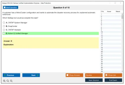 Netapp NS0-526 NetApp Certified Implementation Engineer - Data Protection Practice test exam simulator test engine exam Prep practice test questions answers Image 9