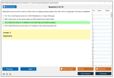 IBM C9560-656 IBM SmartCloud Control Desk V7.5 Service Request Management Implementation Practice test exam simulator test engine exam Prep practice test questions answers Image 9