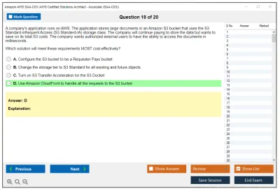 Amazon AWS SAA-C03 AWS Certified Solutions Architect - Associate (SAA-C03) Practice test exam simulator test engine exam Prep practice test questions answers Image 18