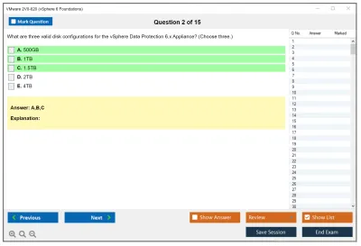 VMware 2V0-620 vSphere 6 Foundations Practice test exam simulator test engine exam Prep practice test questions answers Image 2