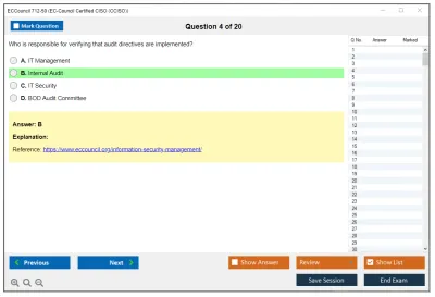 ECCouncil 712-50 EC-Council Certified CISO (CCISO) Practice test exam simulator test engine exam Prep practice test questions answers Image 4
