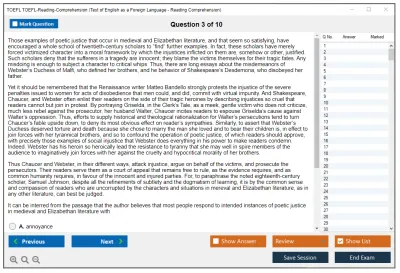 TOEFL TOEFL-Reading-Comprehension Test of English as a Foreign Language - Reading Comprehension Practice test exam simulator test engine exam Prep practice test questions answers Image 3