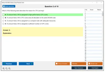 Nokia 4A0-M05 Nokia Cloud Packet Core Practice test exam simulator test engine exam Prep practice test questions answers Image 2