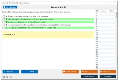 Nokia 4A0-C01 Nokia NRS II Composite Exam Practice test exam simulator test engine exam Prep practice test questions answers Image 4