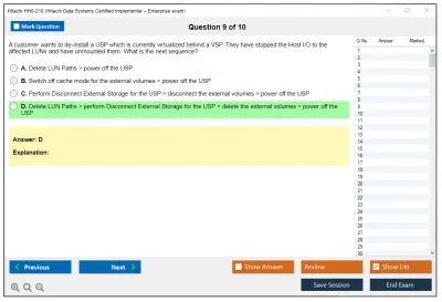 Hitachi HH0-210 Hitachi Data Systems Certified Implementer – Enterprise exam Practice test exam simulator test engine exam Prep practice test questions answers Image 9