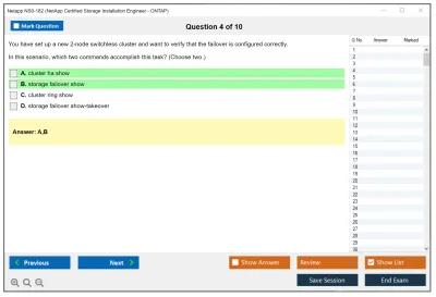 Netapp NS0-182 NetApp Certified Storage Installation Engineer - ONTAP Practice test exam simulator test engine exam Prep practice test questions answers Image 4