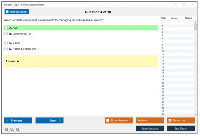 Teradata TDBL1-16.00 Associate Exam Practice test exam simulator test engine exam Prep practice test questions answers Image 4