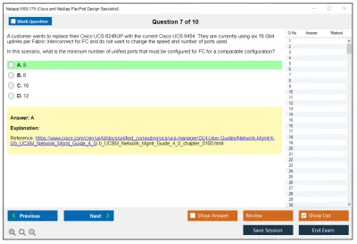 Netapp NS0-175 Cisco and NetApp FlexPod Design Specialist Practice test exam simulator test engine exam Prep practice test questions answers Image 7