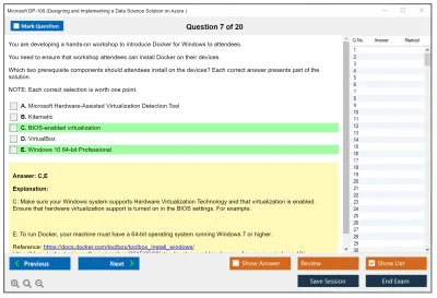 Microsoft DP-100 Designing and Implementing a Data Science Solution on Azure Practice test exam simulator test engine exam Prep practice test questions answers Image 7