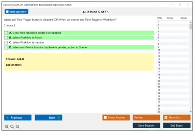 Salesforce ADM-211 Administration Essentials for Experienced Admin Practice test exam simulator test engine exam Prep practice test questions answers Image 5