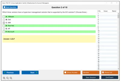 Cisco 700-701 Cisco Application Centric Infrastructure for Account Managers Practice test exam simulator test engine exam Prep practice test questions answers Image 2