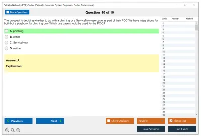 Palo Alto Networks PSE-Cortex Palo Alto Networks System Engineer - Cortex Professional Practice test exam simulator test engine exam Prep practice test questions answers Image 10