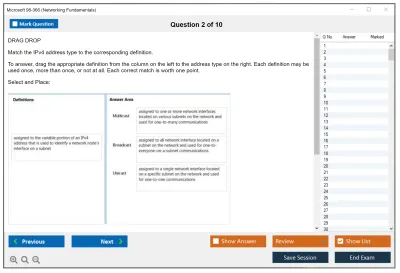 Microsoft 98-366 Networking Fundamentals Practice test exam simulator test engine exam Prep practice test questions answers Image 2