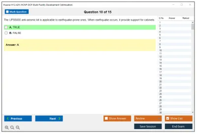 Huawei H12-425 HCNP-DCF-Build Facility Development Optimization Practice test exam simulator test engine exam Prep practice test questions answers Image 10