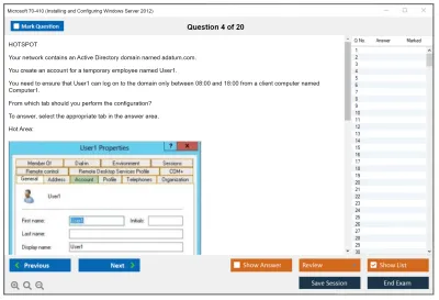 Microsoft 70-410 Installing and Configuring Windows Server 2012 Practice test exam simulator test engine exam Prep practice test questions answers Image 4
