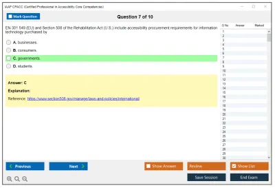IAAP CPACC Certified Professional in Accessibility Core Competencies Practice test exam simulator test engine exam Prep practice test questions answers Image 7