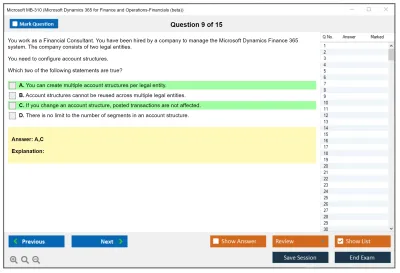 Microsoft MB-310 Microsoft Dynamics 365 Finance Practice test exam simulator test engine exam Prep practice test questions answers Image 9