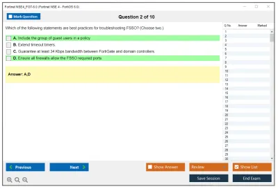 Fortinet NSE4_FGT-6.0 Fortinet NSE 4 - FortiOS 6.0 Practice test exam simulator test engine exam Prep practice test questions answers Image 2