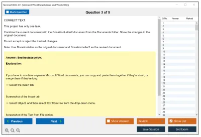 Microsoft MO-101 Microsoft Word Expert (Word and Word 2019) Practice test exam simulator test engine exam Prep practice test questions answers Image 3