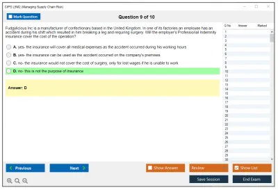 CIPS L5M2 Managing Supply Chain Risk Practice test exam simulator test engine exam Prep practice test questions answers Image 9