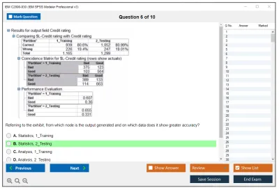 IBM C2090-930 IBM SPSS Modeler Professional v3 Practice test exam simulator test engine exam Prep practice test questions answers Image 6