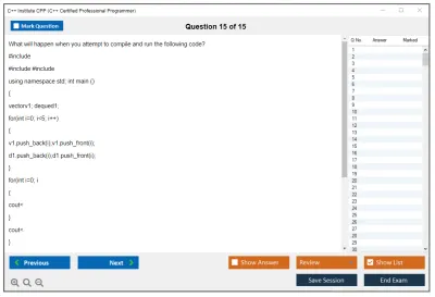 C++ Institute CPP C++ Certified Professional Programmer Practice test exam simulator test engine exam Prep practice test questions answers Image 15