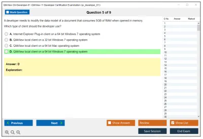 Qlik QV-Developer-01 QlikView 11 Developer Certification Examination (qv_developer_01) Practice test exam simulator test engine exam Prep practice test questions answers Image 5