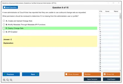 Salesforce Advanced-Administrator Salesforce Certified Advanced Administrator Practice test exam simulator test engine exam Prep practice test questions answers Image 8