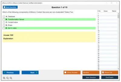 Alfresco ACSCA Alfresco Content Services Certified Administrator Practice test exam simulator test engine exam Prep practice test questions answers Image 1