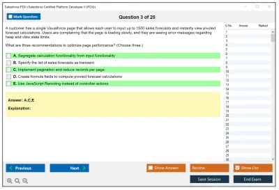 Salesforce PDII Salesforce Certified Platform Developer II Practice test exam simulator test engine exam Prep practice test questions answers Image 3