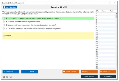 Cima E3 E3 - Strategic Management Practice test exam simulator test engine exam Prep practice test questions answers Image 12