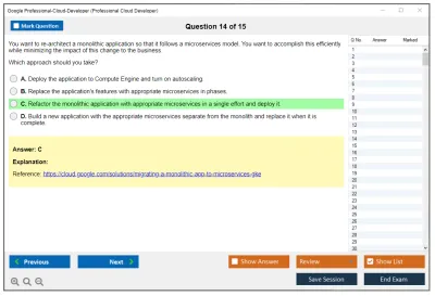 Google Professional-Cloud-Developer Google Certified Professional - Cloud Developer Practice test exam simulator test engine exam Prep practice test questions answers Image 14
