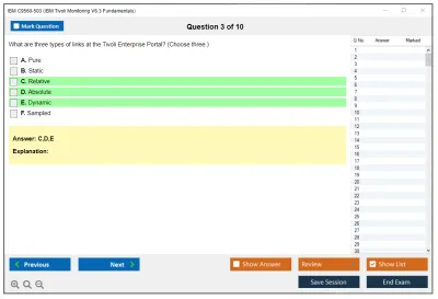 IBM C9560-503 IBM Tivoli Monitoring V6.3 Fundamentals Practice test exam simulator test engine exam Prep practice test questions answers Image 3