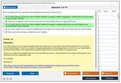 Oracle 1z0-1037-22 Oracle Knowledge Management 2022 Implementation Professional Practice test exam simulator test engine exam Prep practice test questions answers Image 3