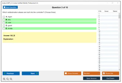 Aruba ACMP_6.4 Aruba Certified Mobility Professional 6.4 Practice test exam simulator test engine exam Prep practice test questions answers Image 3