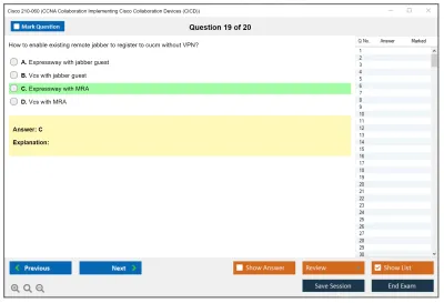 Cisco 210-060 CCNA Collaboration Implementing Cisco Collaboration Devices (CICD) Practice test exam simulator test engine exam Prep practice test questions answers Image 19