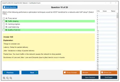 CompTIA JK0-019 CompTIA E2C Network + Certification Exam Practice test exam simulator test engine exam Prep practice test questions answers Image 10