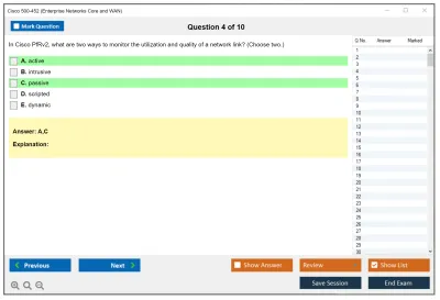 Cisco 500-452 Enterprise Networks Core and WAN Exam (ENCWE) Practice test exam simulator test engine exam Prep practice test questions answers Image 4