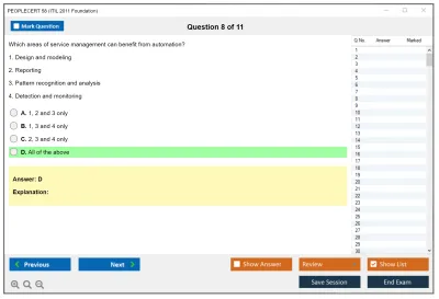 PEOPLECERT 58 ITIL 2011 Foundation Practice test exam simulator test engine exam Prep practice test questions answers Image 8