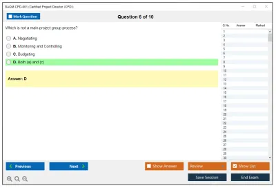 GAQM CPD-001 Certified Project Director (CPD) Practice test exam simulator test engine exam Prep practice test questions answers Image 6