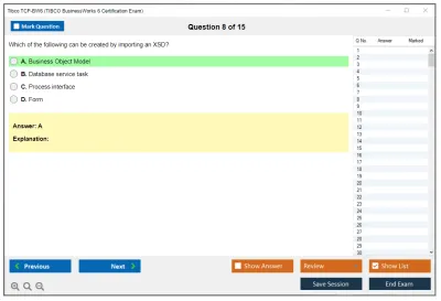 Tibco TCP-BW6 TIBCO BusinessWorks 6 Certification Exam Practice test exam simulator test engine exam Prep practice test questions answers Image 8