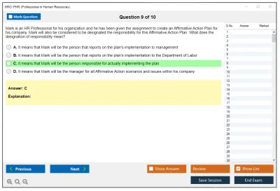 HRCI PHR Professional in Human Resources Practice test exam simulator test engine exam Prep practice test questions answers Image 9