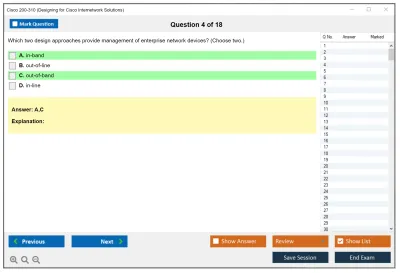 Cisco 200-310 Designing  for Cisco Internetwork Solutions Practice test exam simulator test engine exam Prep practice test questions answers Image 4