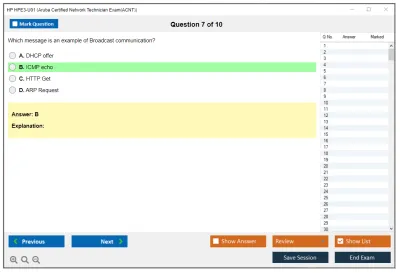 HP HPE3-U01 Aruba Certified Network Technician Exam (ACNT) Practice test exam simulator test engine exam Prep practice test questions answers Image 7