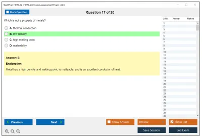 Test Prep HESI-A2 HESI Admission Assessment Exam (A2) Practice test exam simulator test engine exam Prep practice test questions answers Image 17
