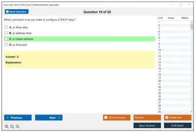 Cisco 200-125 CCNA Cisco Certified Network Associate Practice test exam simulator test engine exam Prep practice test questions answers Image 19