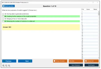 IBM C2090-930 IBM SPSS Modeler Professional v3 Practice test exam simulator test engine exam Prep practice test questions answers Image 1