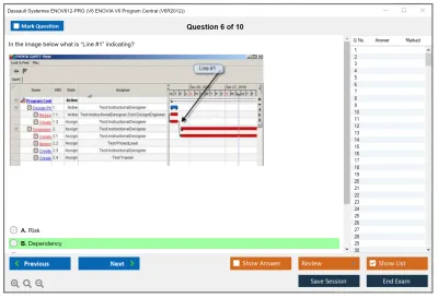 Dassault Systemes ENOV612-PRG V6 ENOVIA V6 Program Central (V6R2012) Practice test exam simulator test engine exam Prep practice test questions answers Image 6