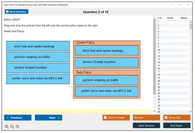 Cisco 300-415 Implementing Cisco SD-WAN Solutions (300-415 ENSDWI) Practice test exam simulator test engine exam Prep practice test questions answers Image 2